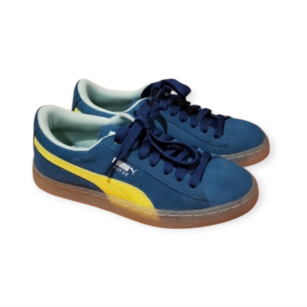 Puma Kids Sneakers in Blue and Yellow